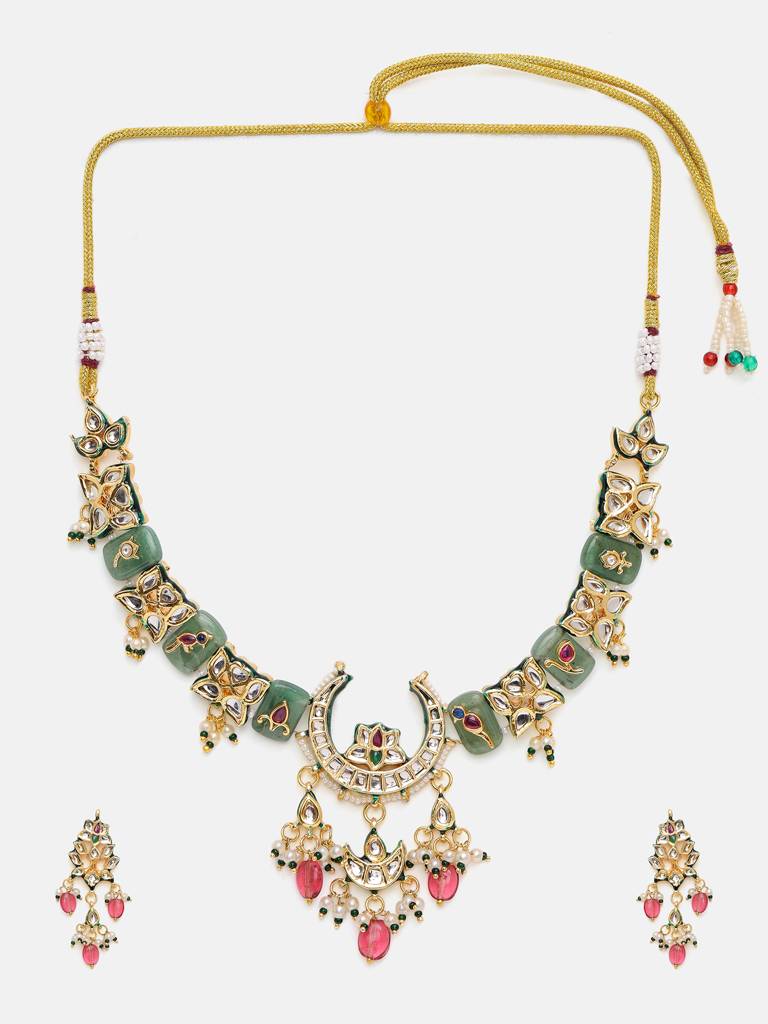 Bikaneri Kundan Chaand Choker Necklace set