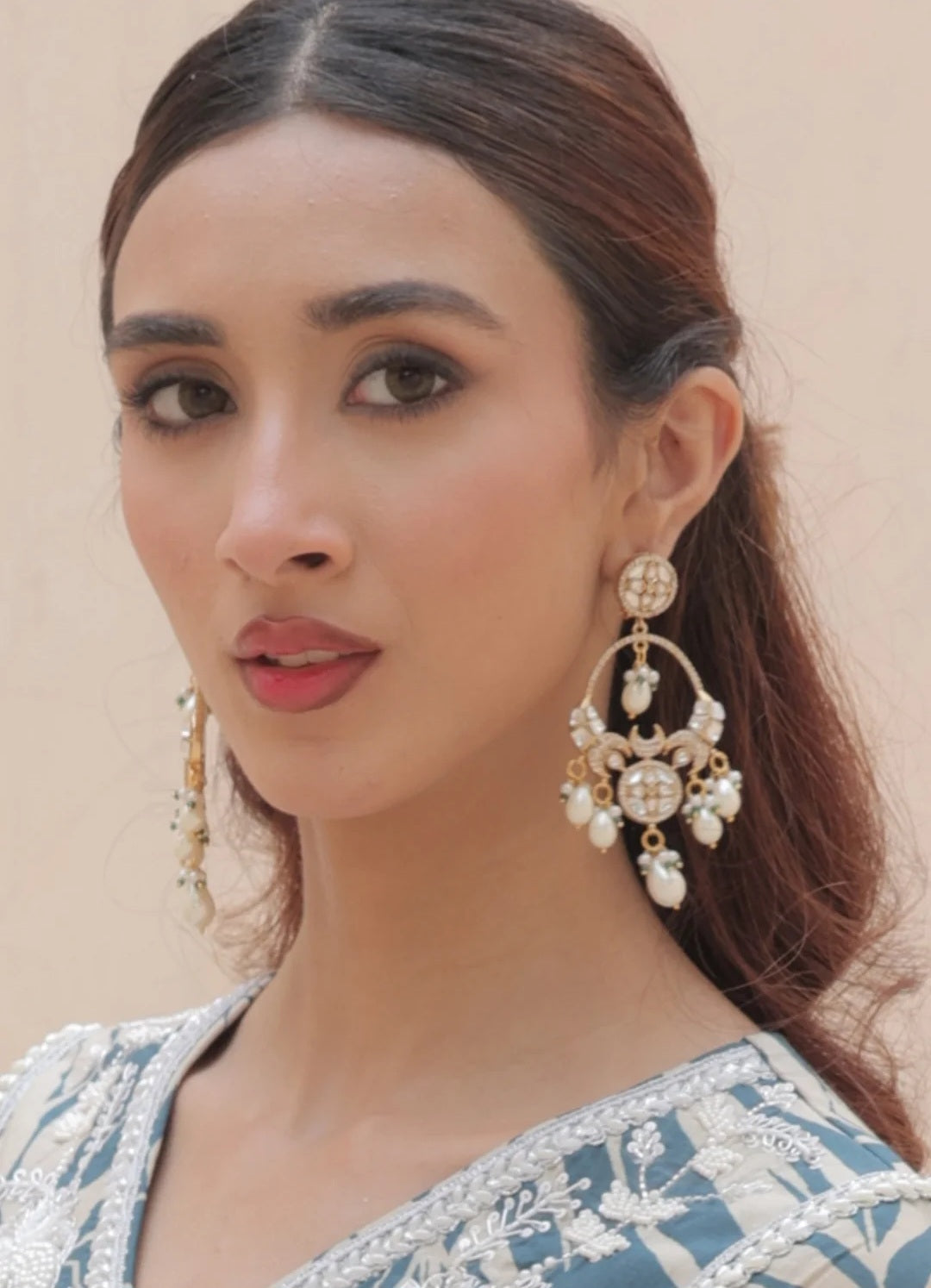 Zeenat celebrity-inspired Regal Chaandbaali Earrings