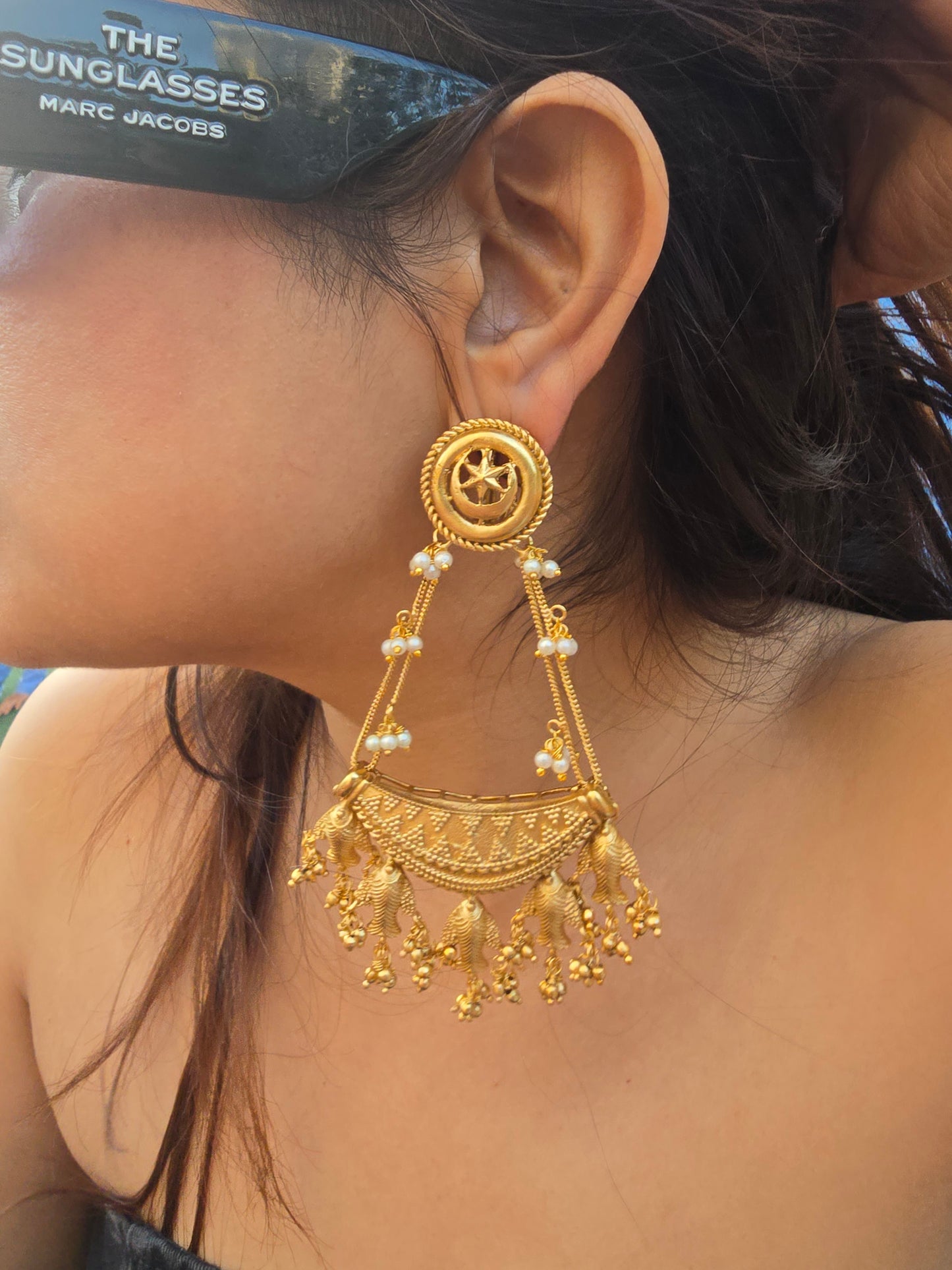 Matsya Ghungroo Chaandbaali Earrings