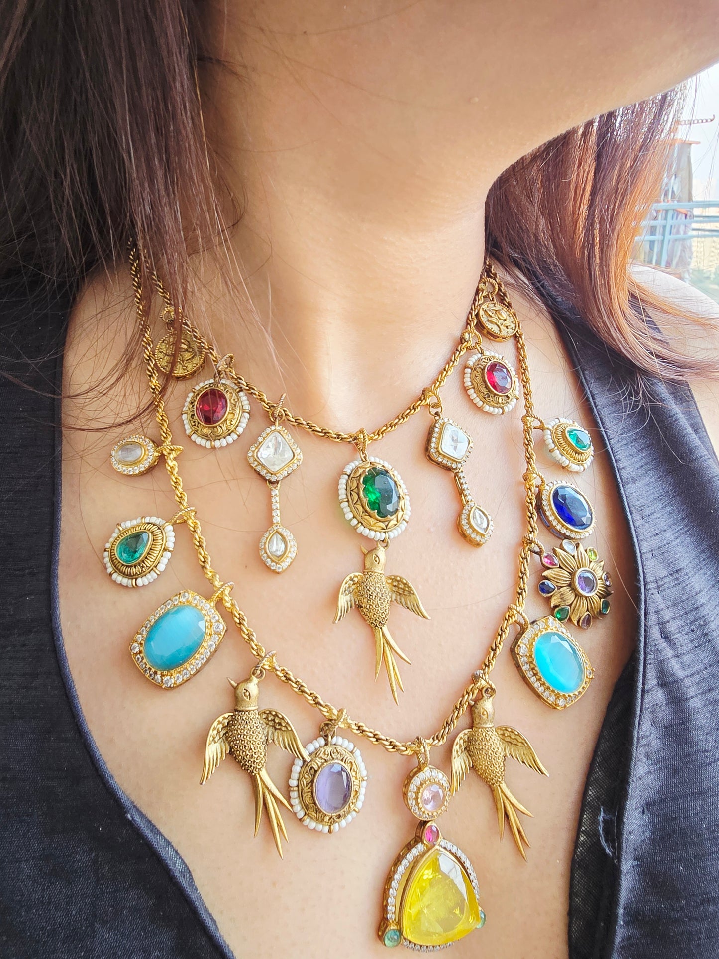 Sabyasachi inspired Double Layer Necklace Set