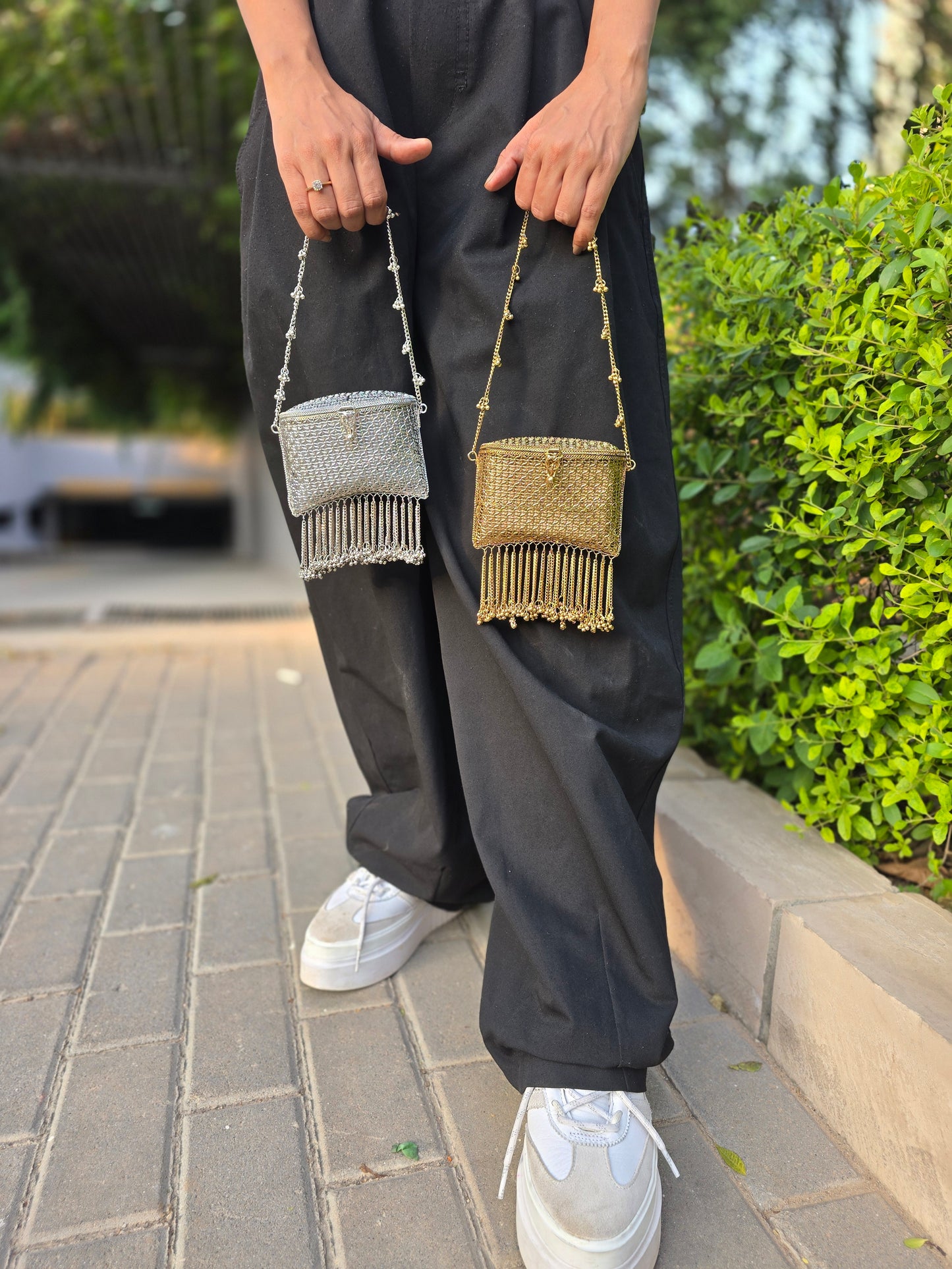 Lifafa Fringe Clutch Bag