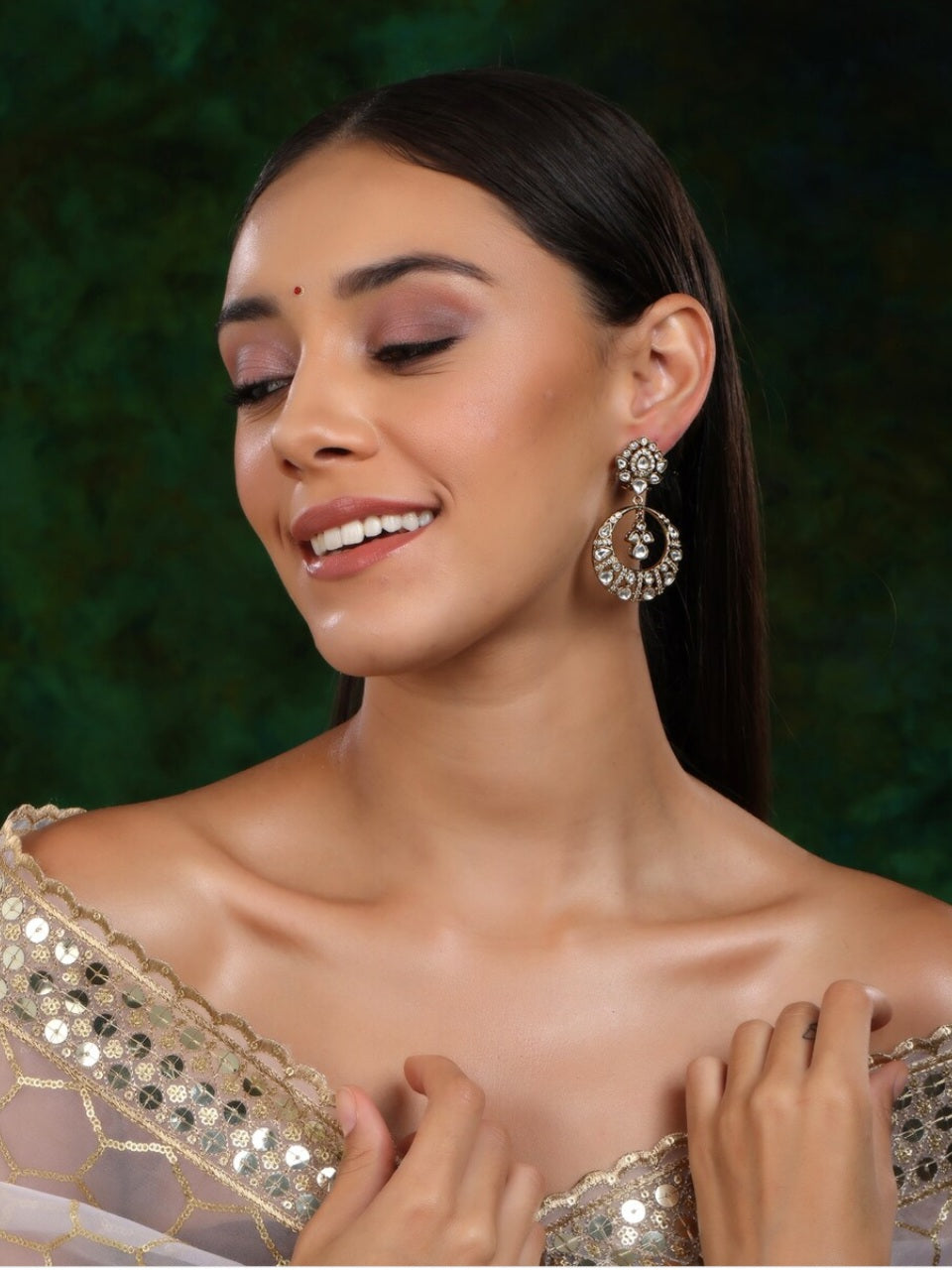 Inaya Polki Chaandbaali Earrings