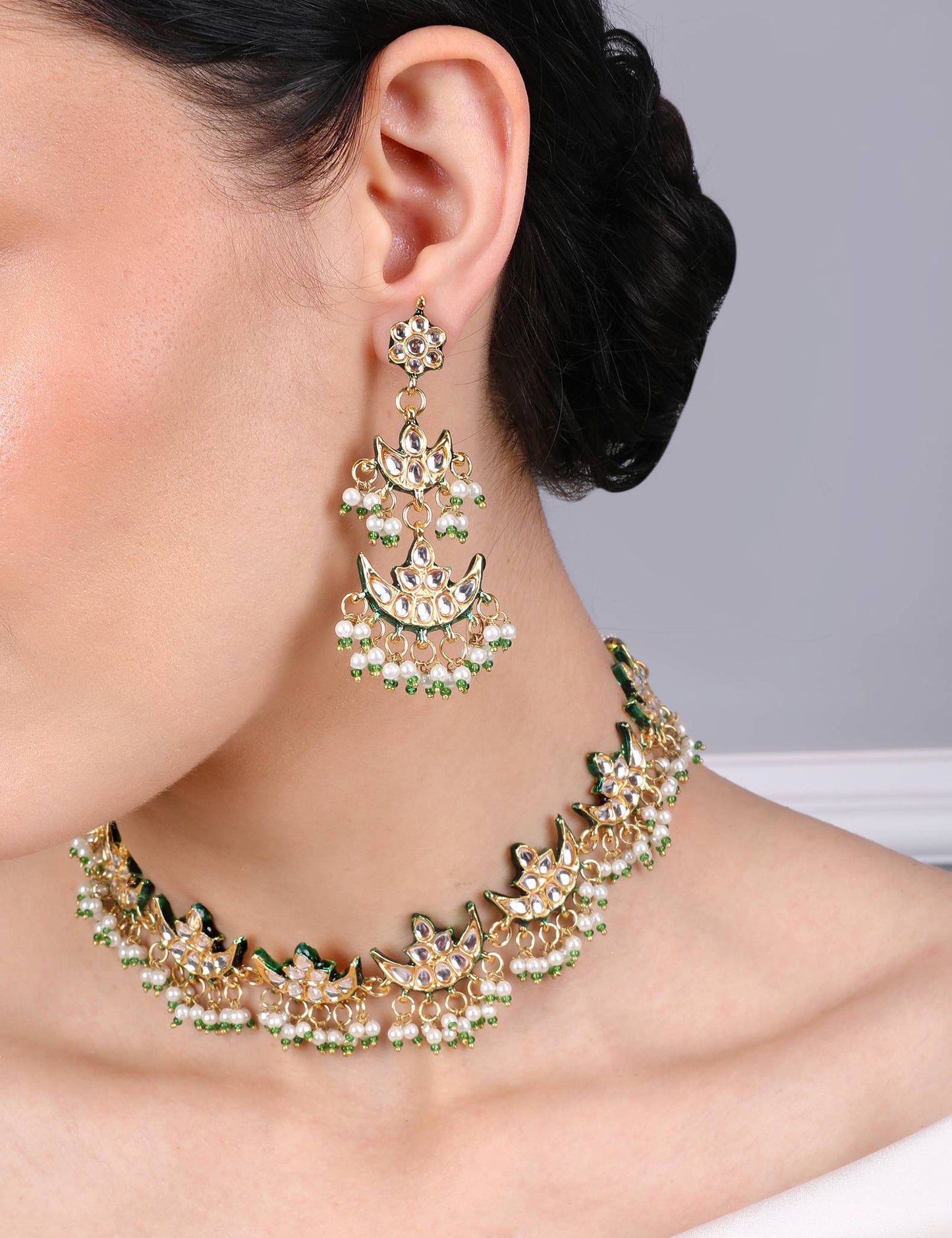 Chaand Sitara Bikaneri Kundan Necklace Set