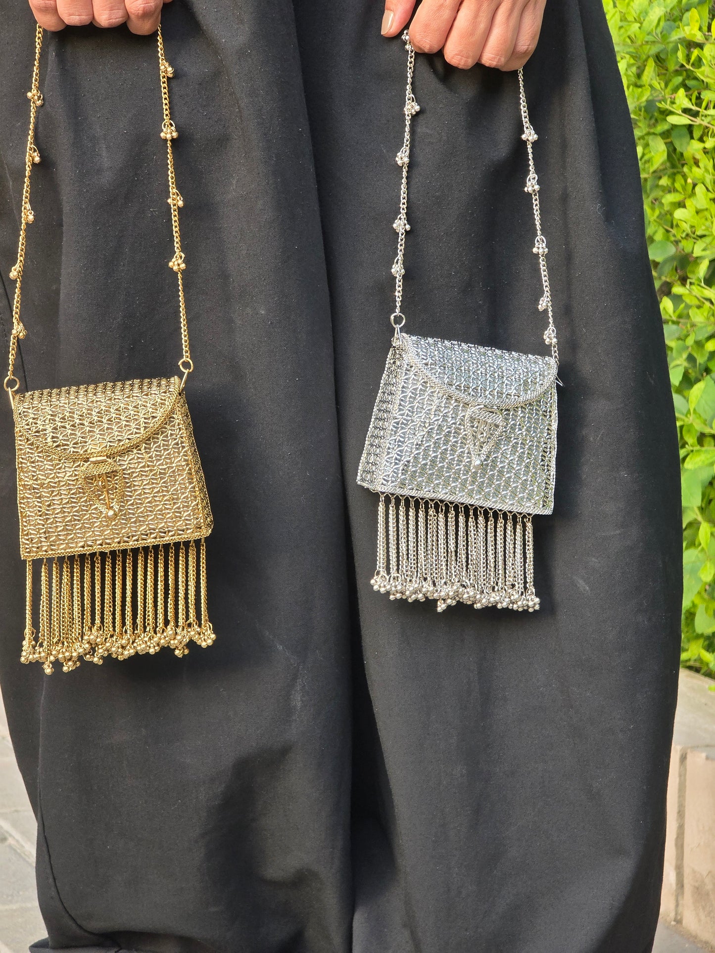 Noor Tassel Minaudière Clutch bag