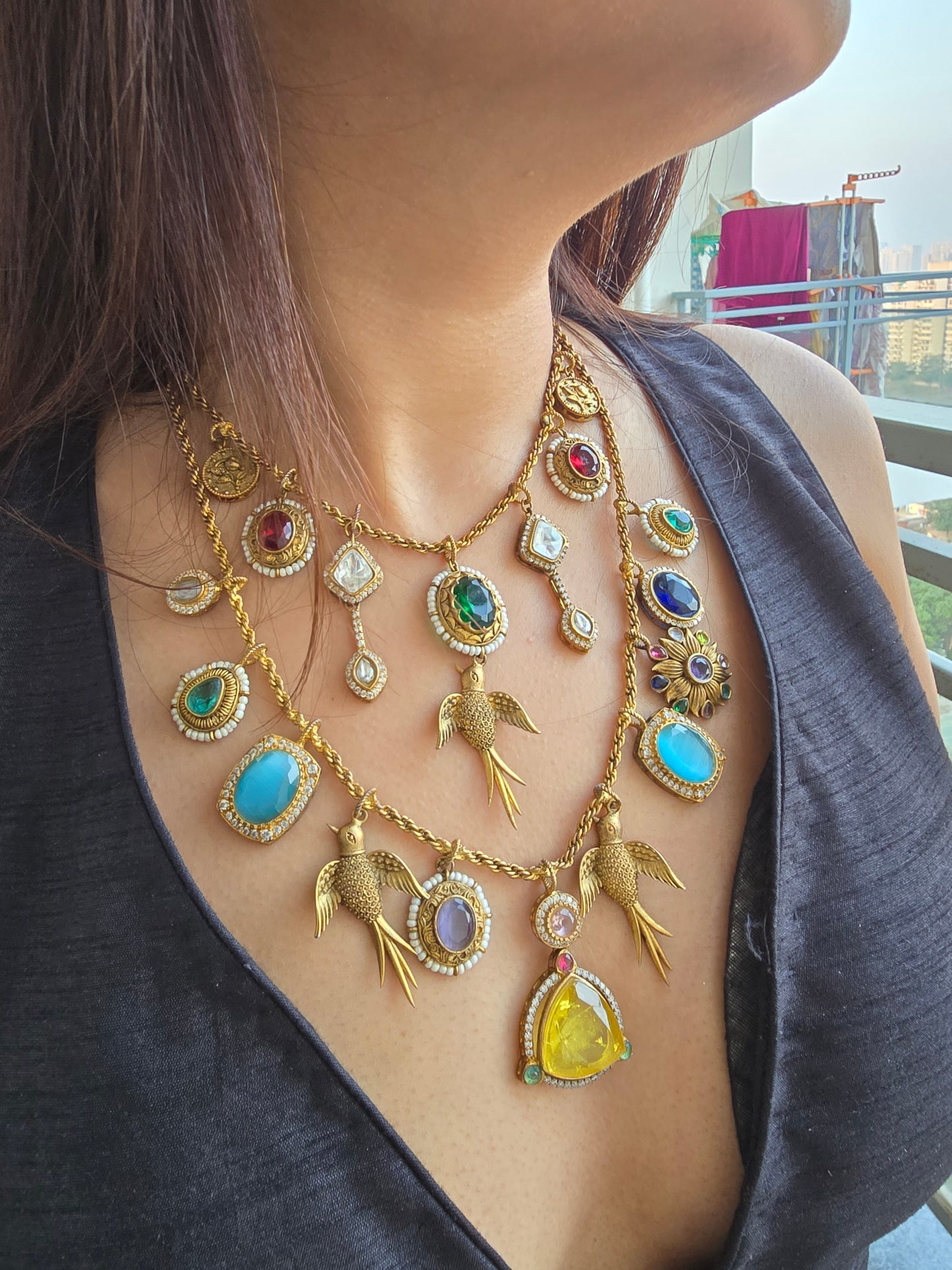 Sabyasachi inspired Double Layer Necklace Set