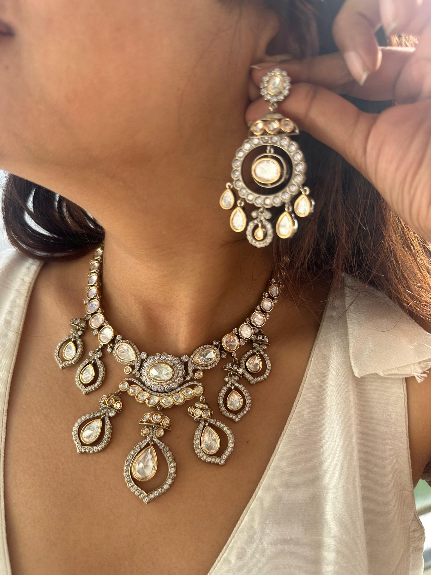 Ivory Dream polki Necklace Set