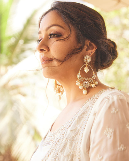 Zeenat celebrity-inspired Regal Chaandbaali Earrings