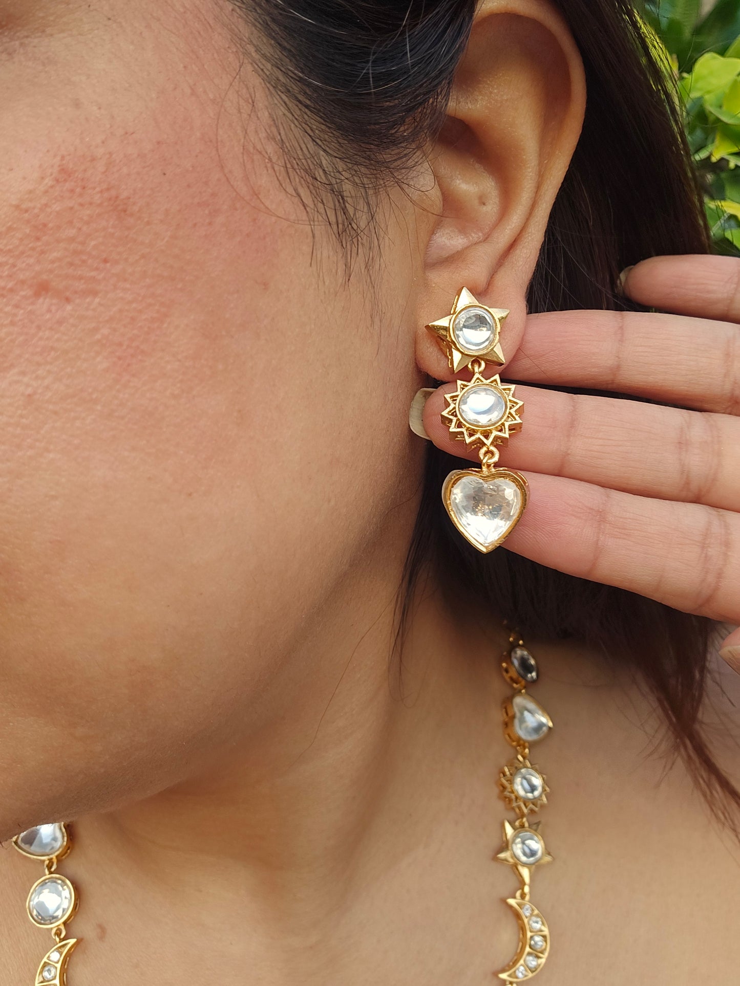 Chaand Sitara Kundan Necklace Set