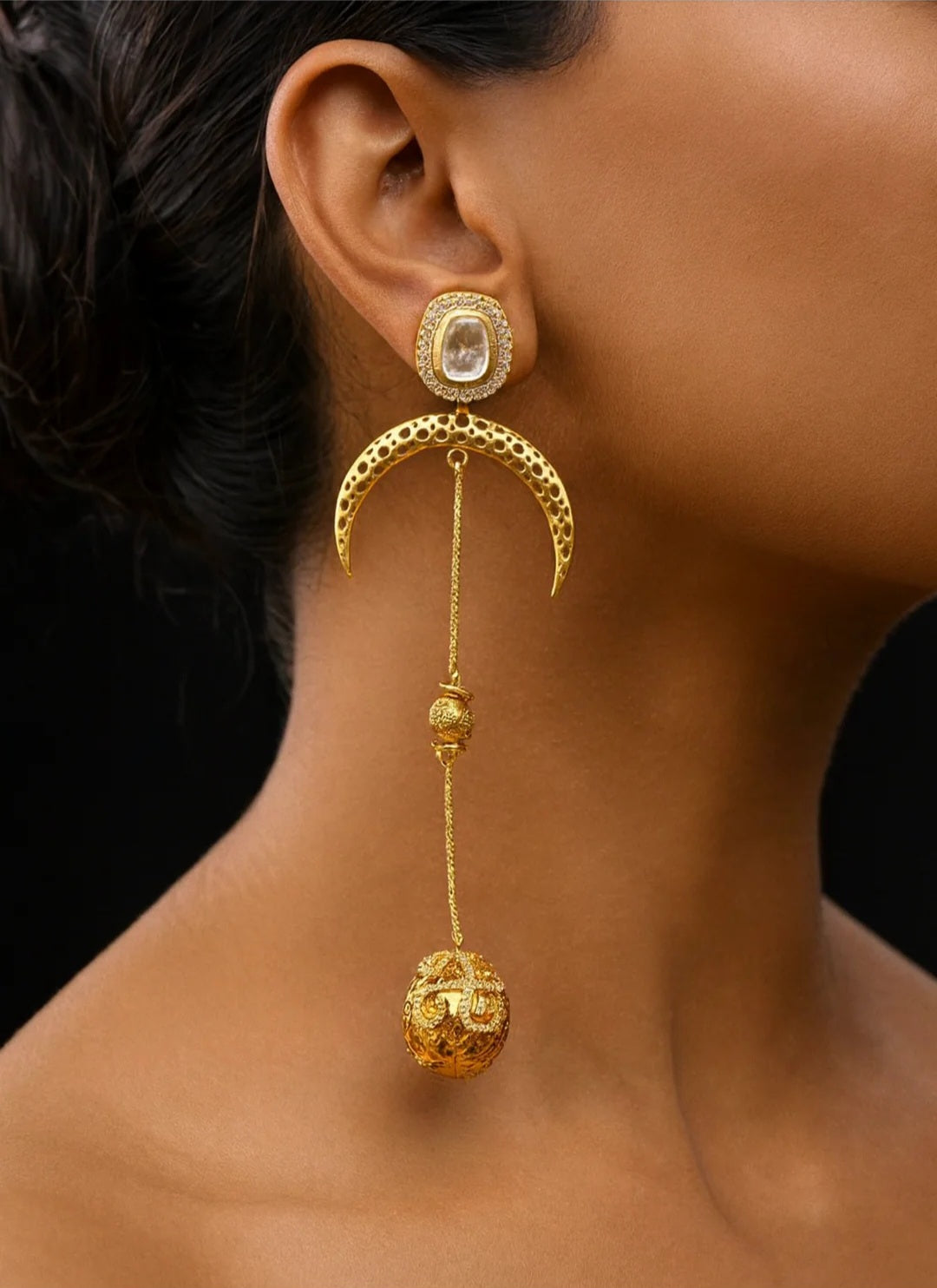 Shinya Temple Kashmiri Matt Earrings