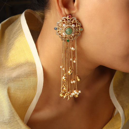 Multi Kashmiri Matte Earrings
