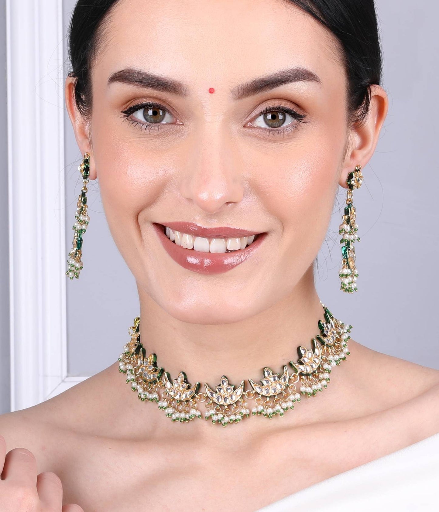 Chaand Sitara Bikaneri Kundan Necklace Set