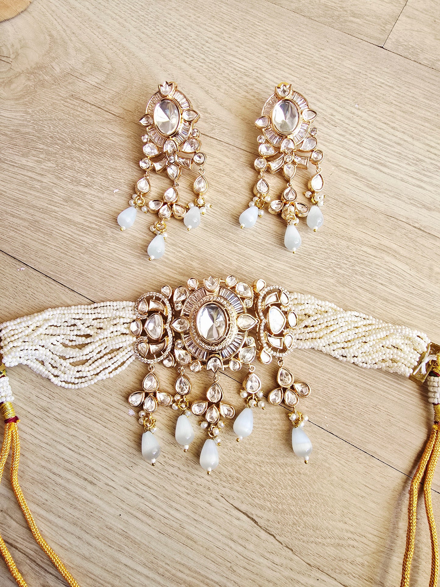 Moissanite polki Choker Set