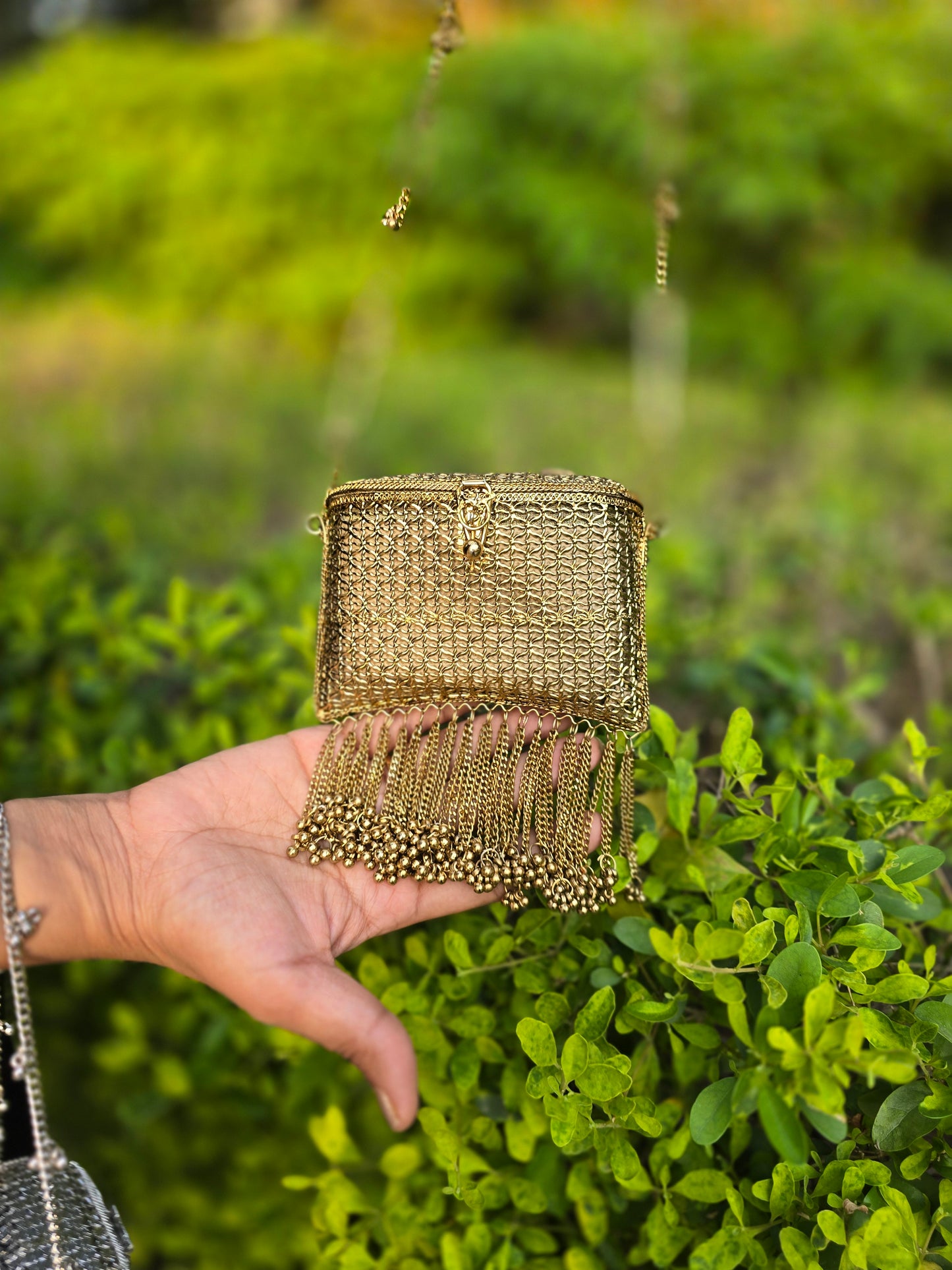 Lifafa Fringe Clutch Bag