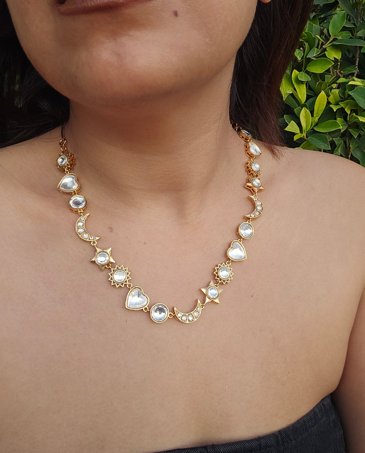 Chaand Sitara Kundan Necklace Set