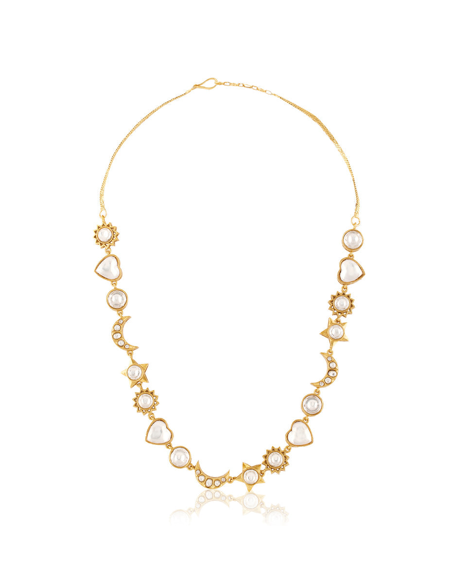 Chaand Sitara kundan Necklace Set