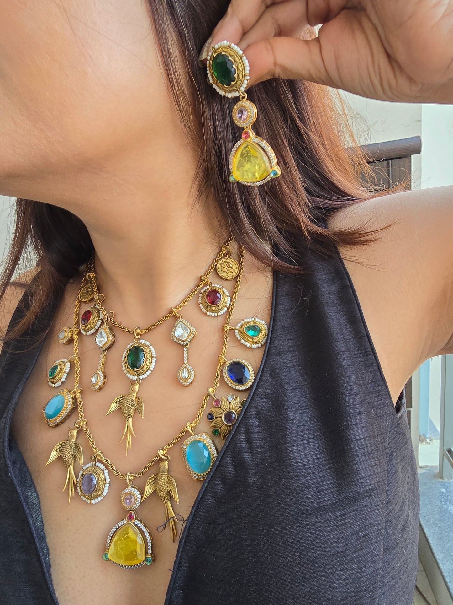 Sabyasachi inspired Double Layer Necklace Set