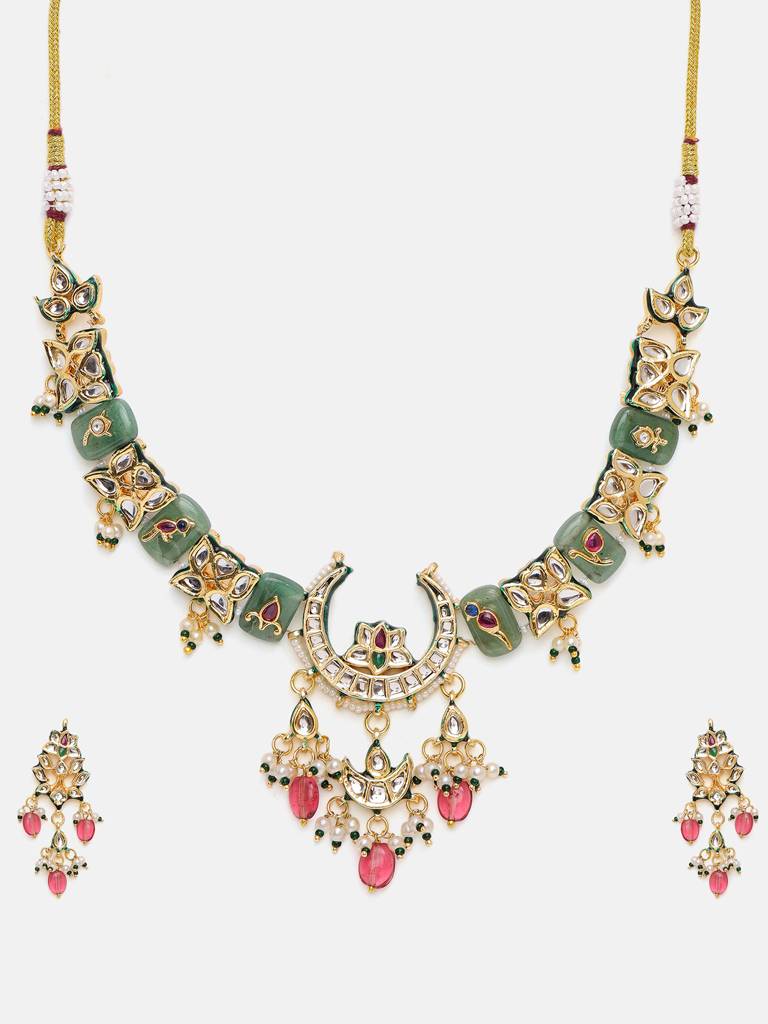 Bikaneri Kundan Chaand Choker Necklace set