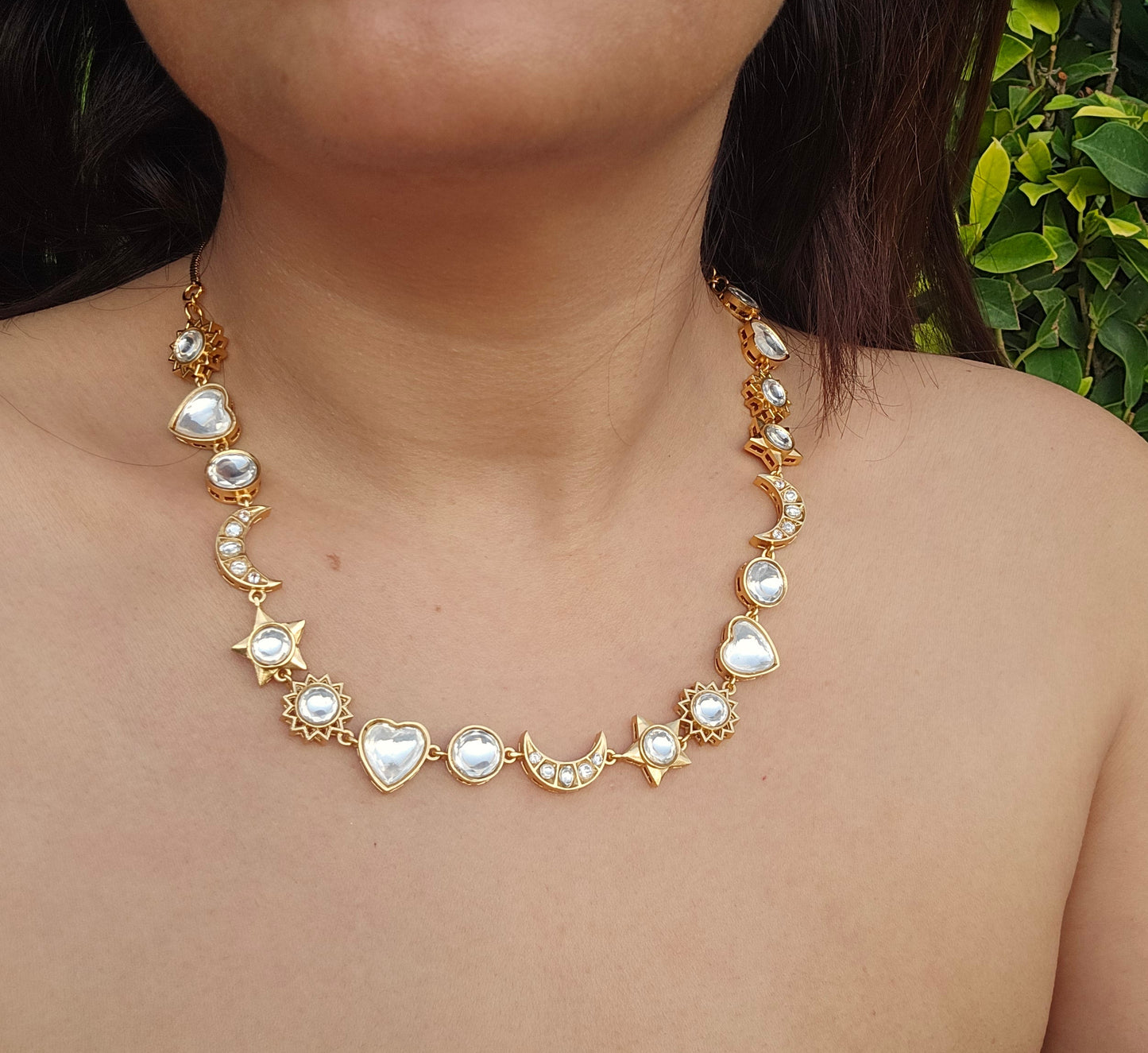 Chaand Sitara Kundan Necklace Set