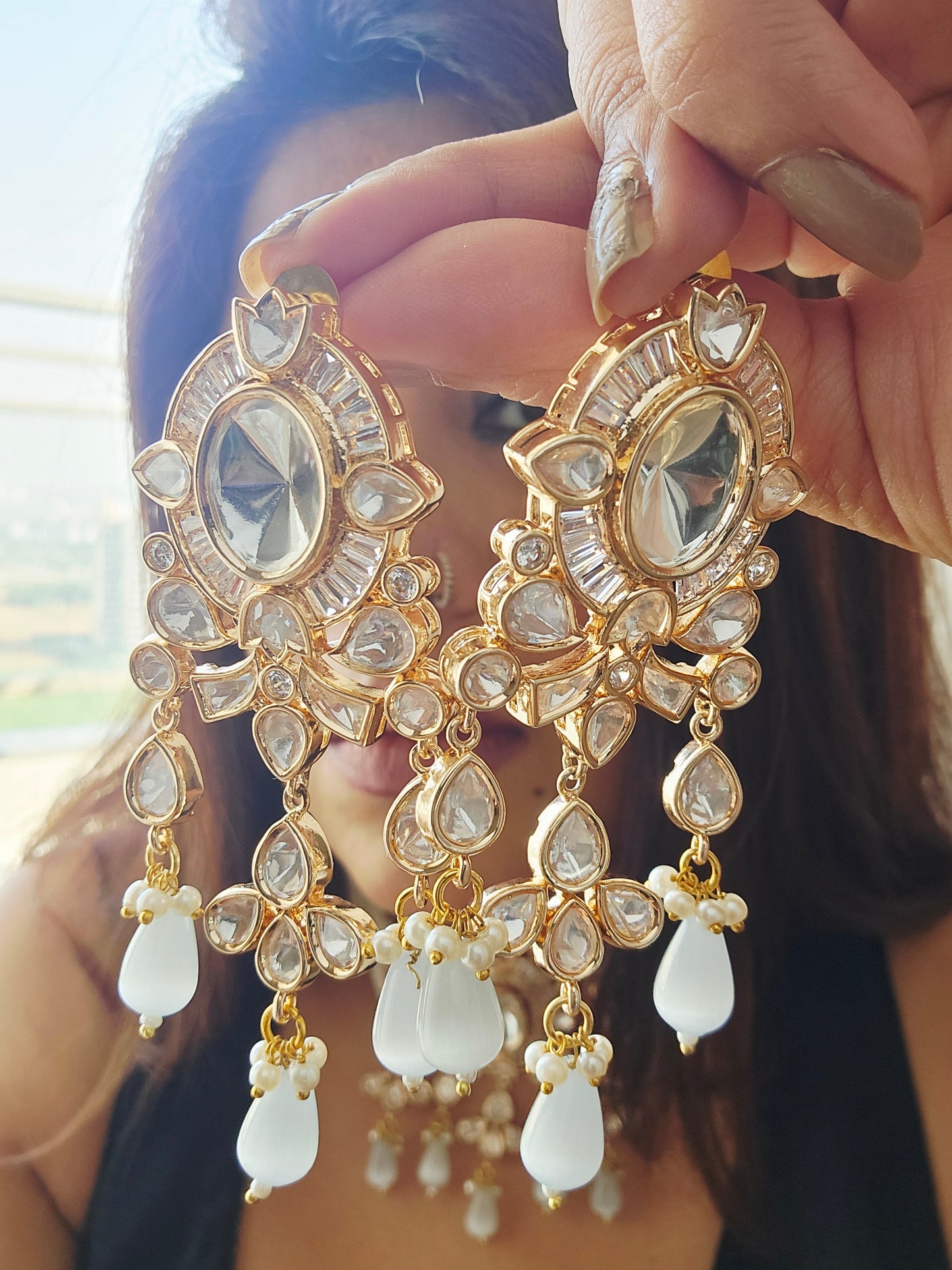 Moissanite polki Choker Set