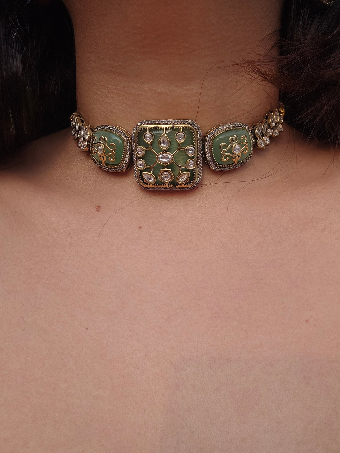 Inlay Mint Choker Set