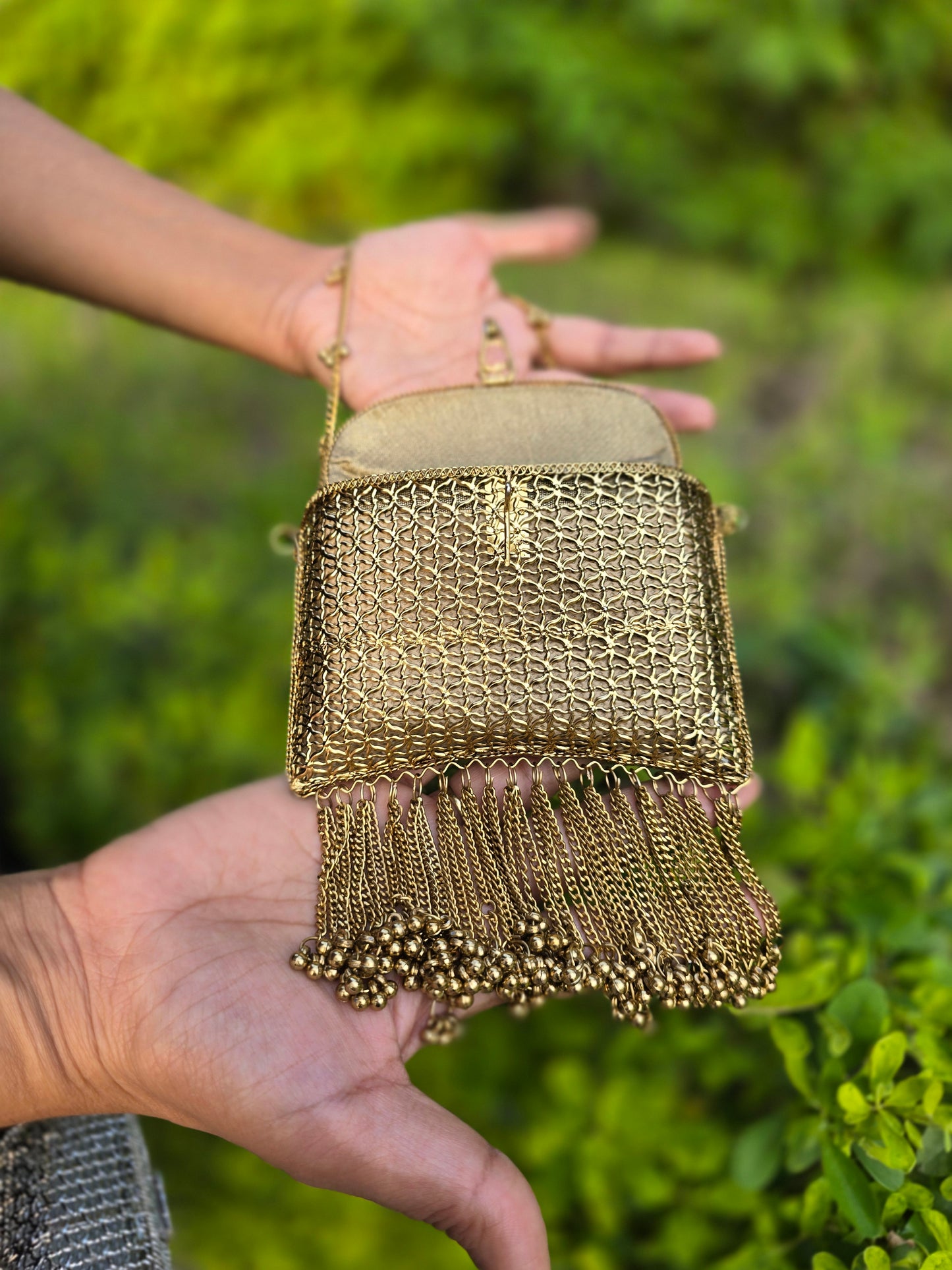 Lifafa Fringe Clutch Bag