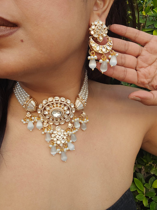 Sitara Mossanite Polki Choker Set