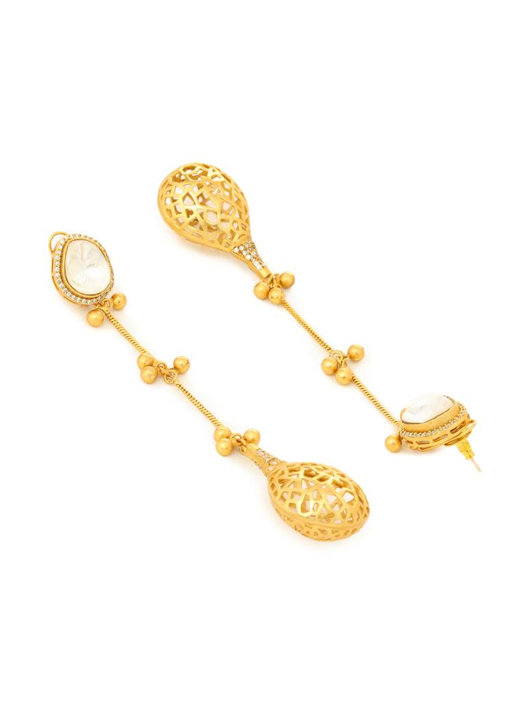 Mohita Temple Ear Jhumka Earrings