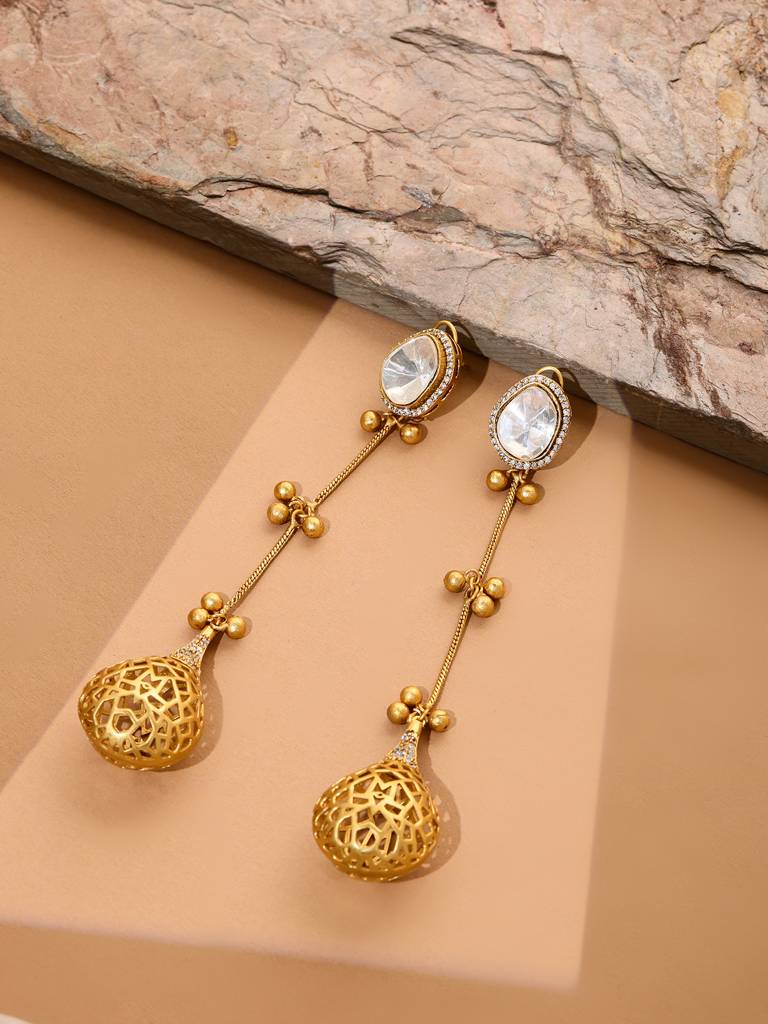 Mohita Temple Ear Jhumka Earrings
