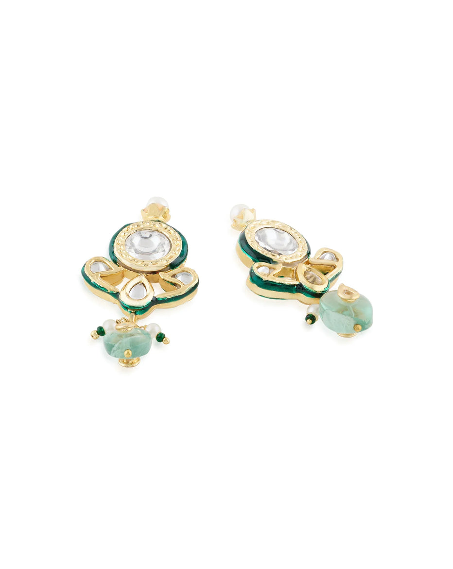 Meher Kundan Meena Earrings