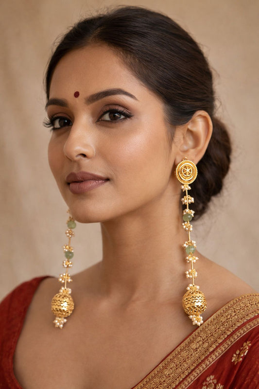 Inara Kashmiri Matt Earrings