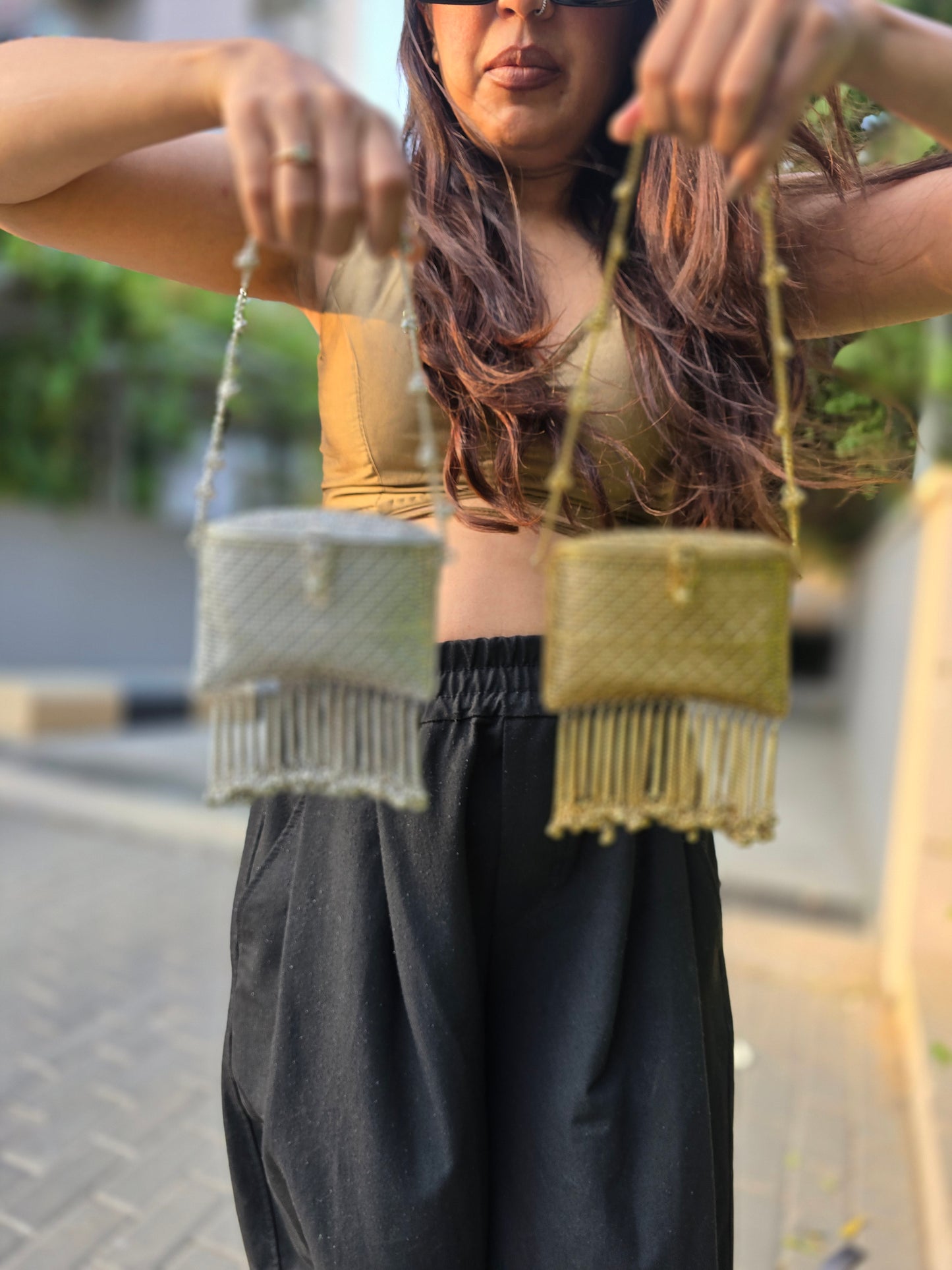 Lifafa Fringe Clutch Bag