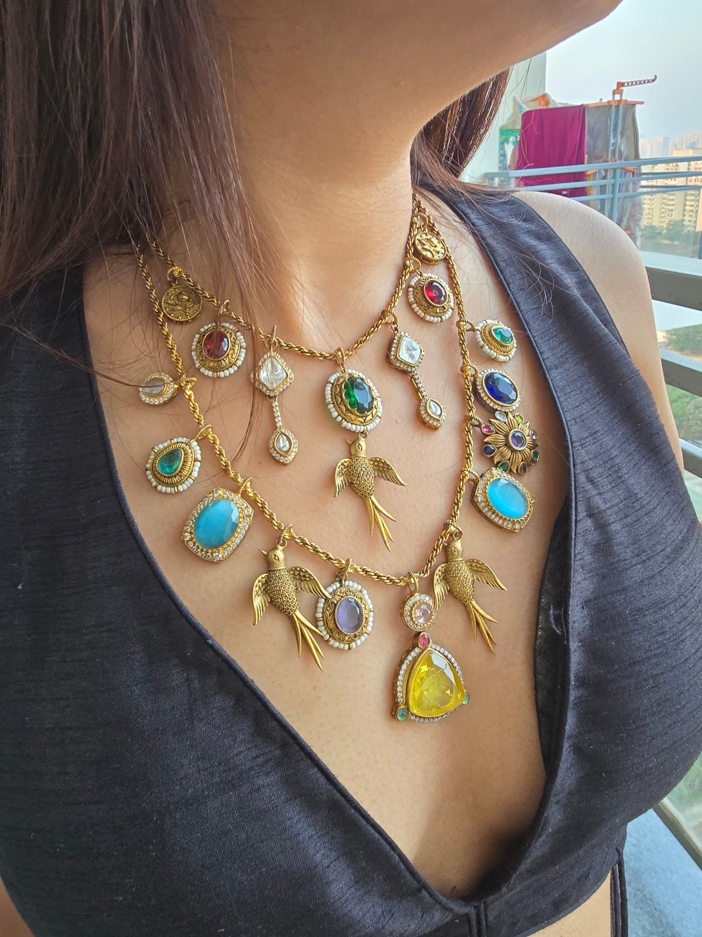 Sabyasachi inspired Double Layer Necklace Set