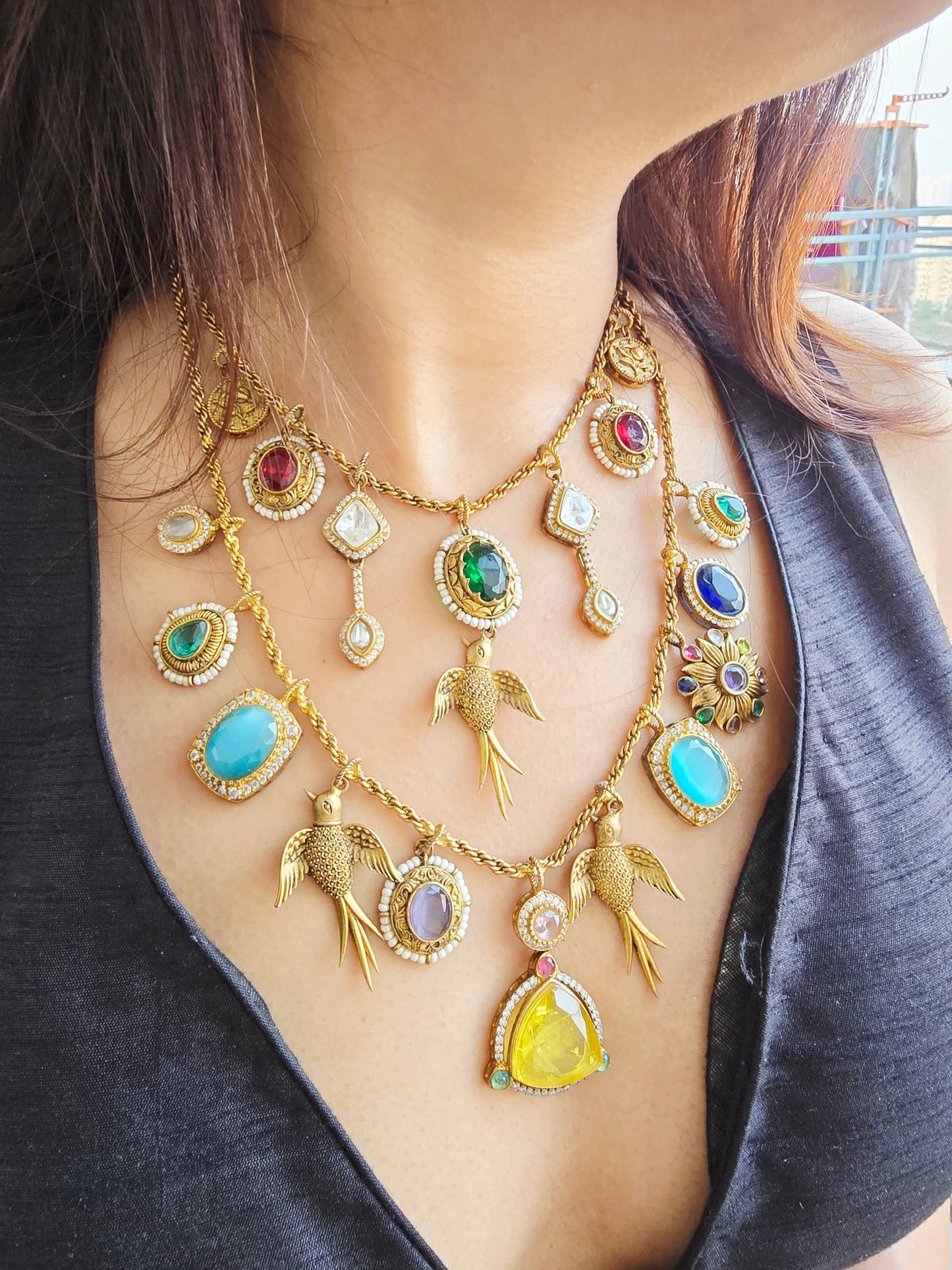 Sabyasachi inspired Double Layer Necklace Set