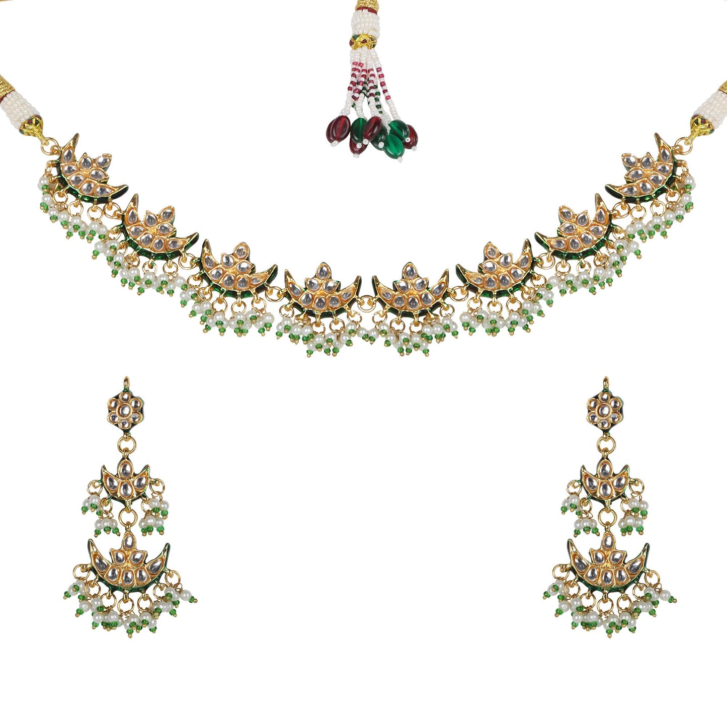Chaand Sitara Bikaneri Kundan Necklace Set