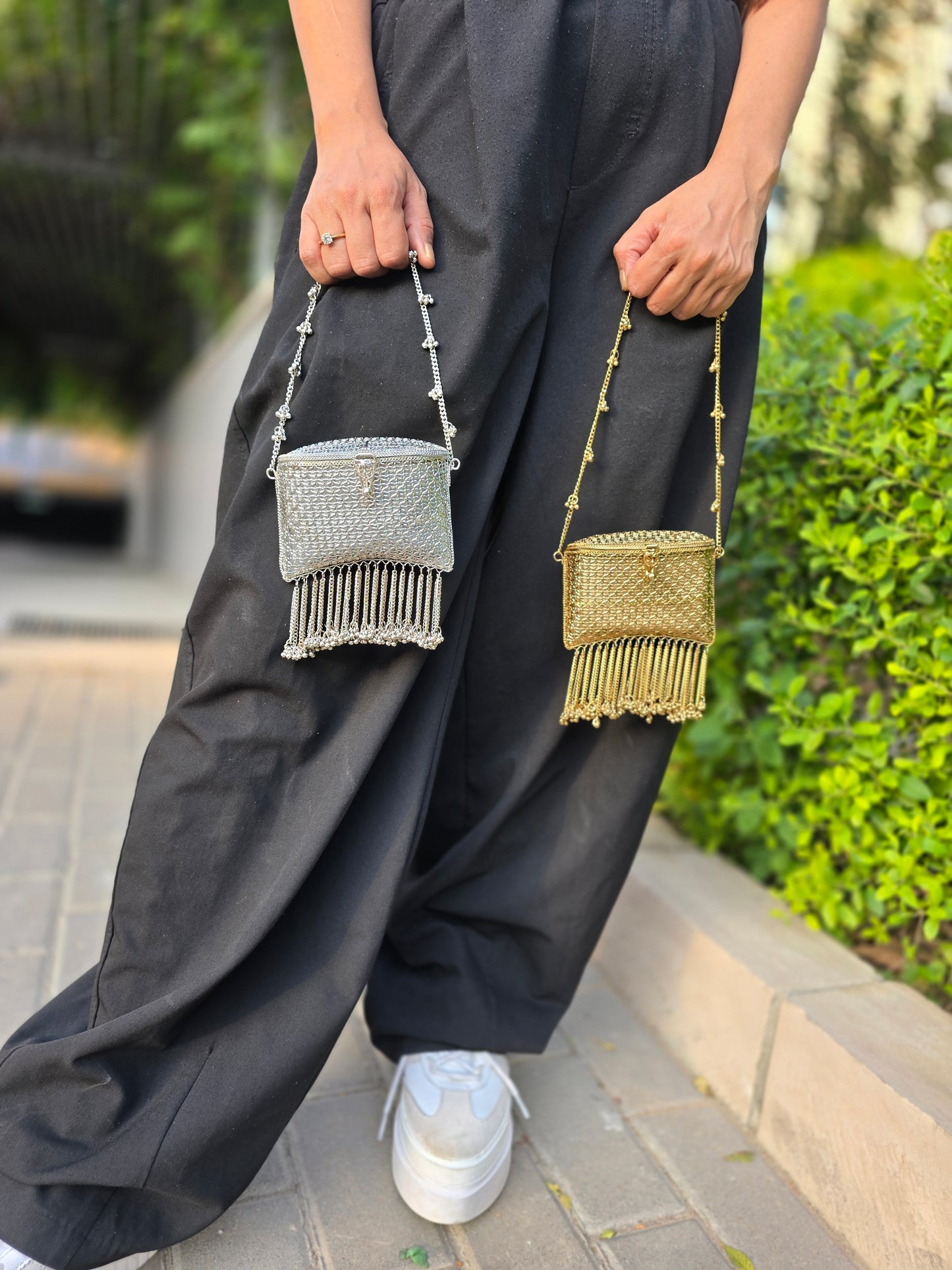 Lifafa Fringe Clutch Bag