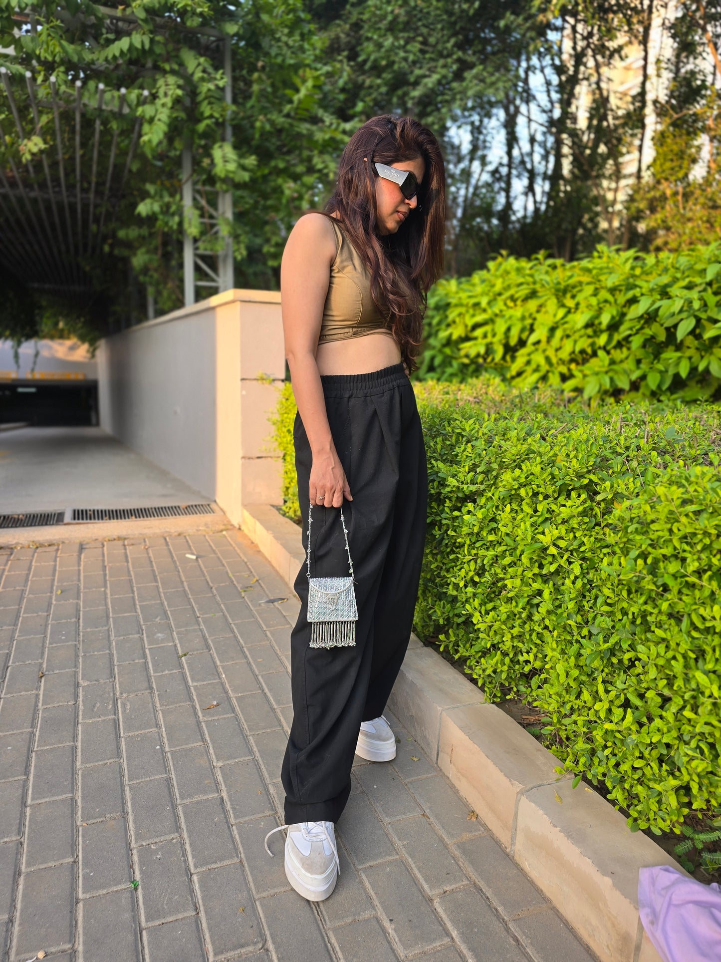 Noor Tassel Minaudière Clutch bag