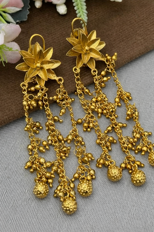 Anika Floral Matt Earrings