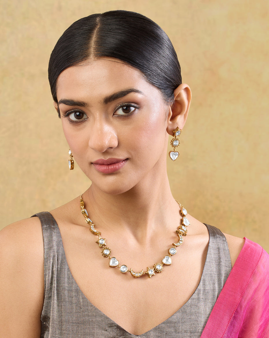 Chaand Sitara kundan Necklace Set