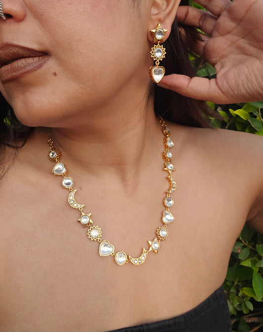 Chaand Sitara Kundan Necklace Set