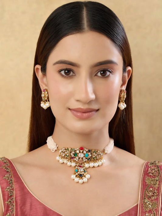Ratnavali Navratran Kundan Choker Set
