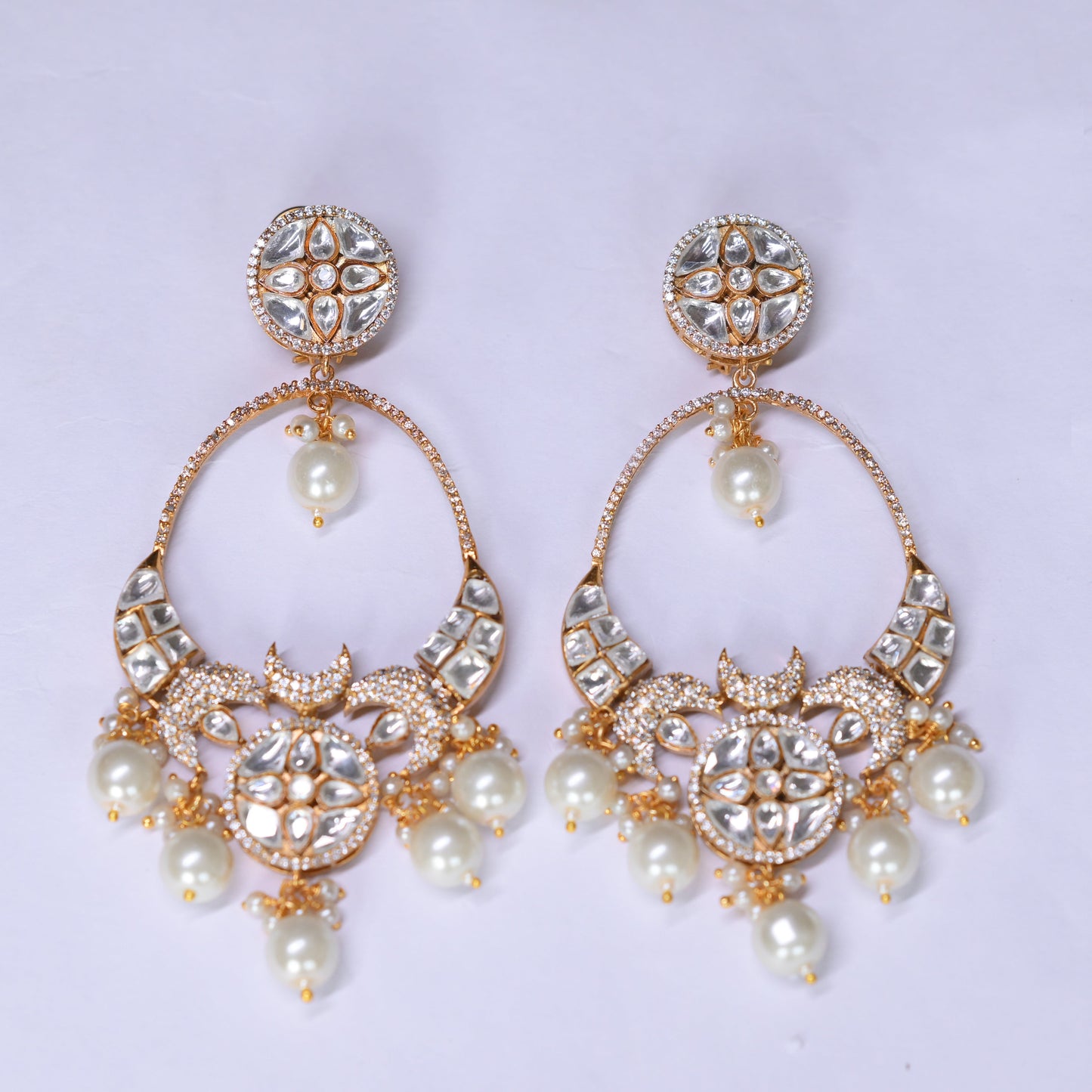 Zeenat celebrity-inspired Regal Chaandbaali Earrings
